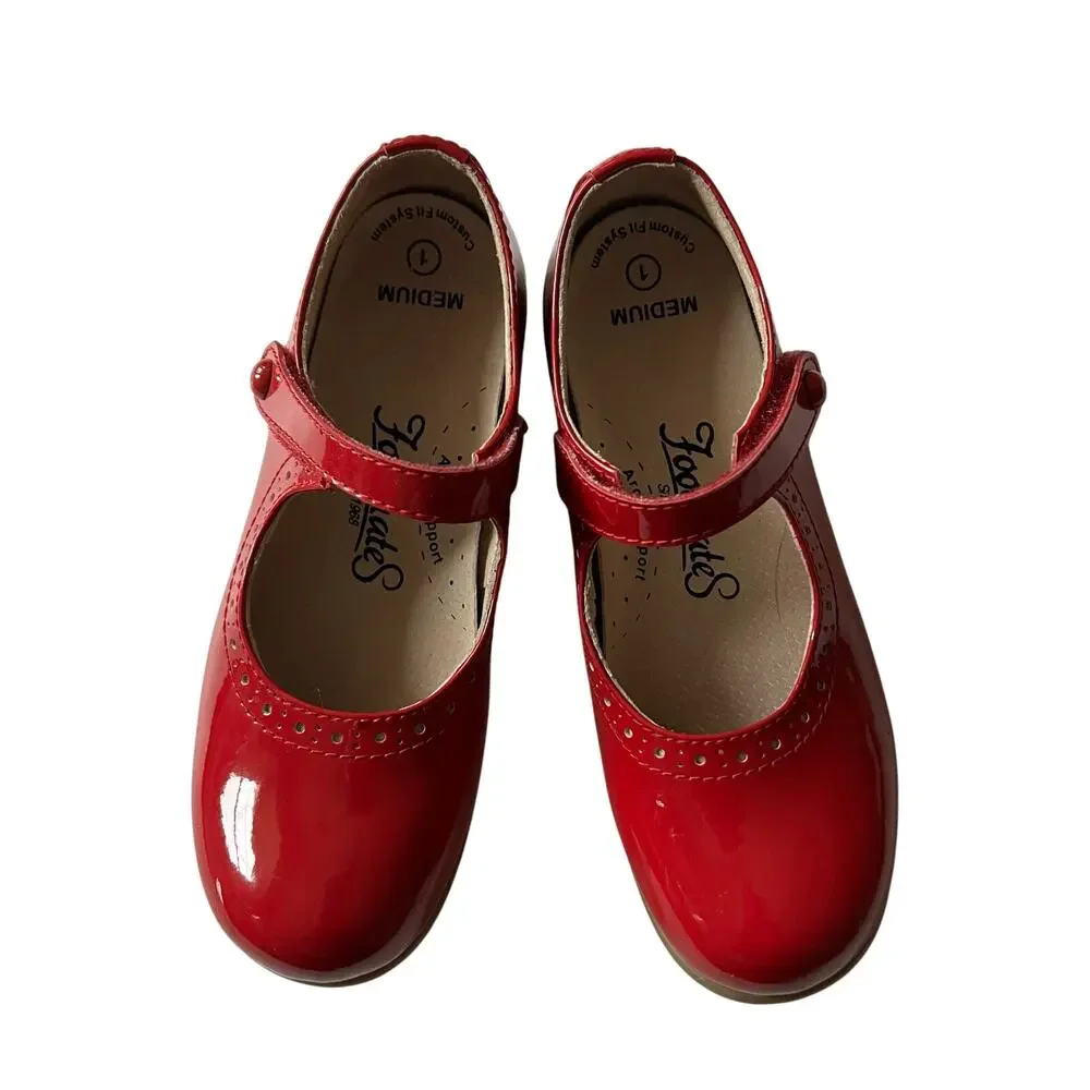 Footmates red patent leather Mary Janes